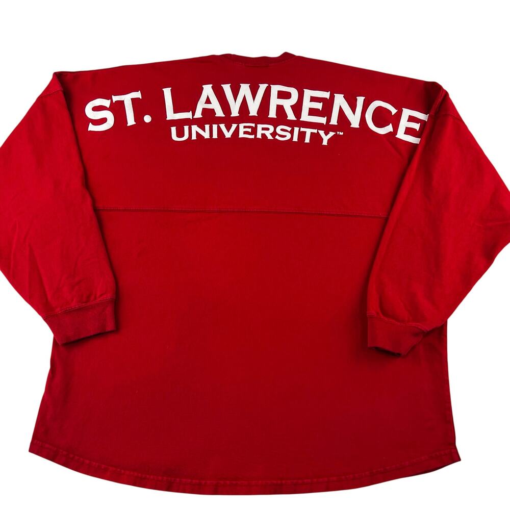 St. Lawrence University Spirit Jersey Size large Red Long Sleeve T-shirt Unisex